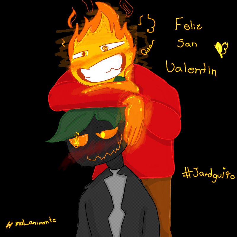 FELIZ SAN VALENTÍN 🧡🖤🎃🔥 (atrasado :p)
Les gustó?! (No pude hacer animación)
Me gusta el shipp okey?! Se que está muerto pero no importa