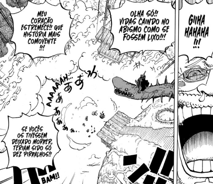 #ONEPIECE1174 

Oda dando um salve para Kei Urana em One Piece 1174 

“… vidas caindo no abismo como se fossem lixo!”