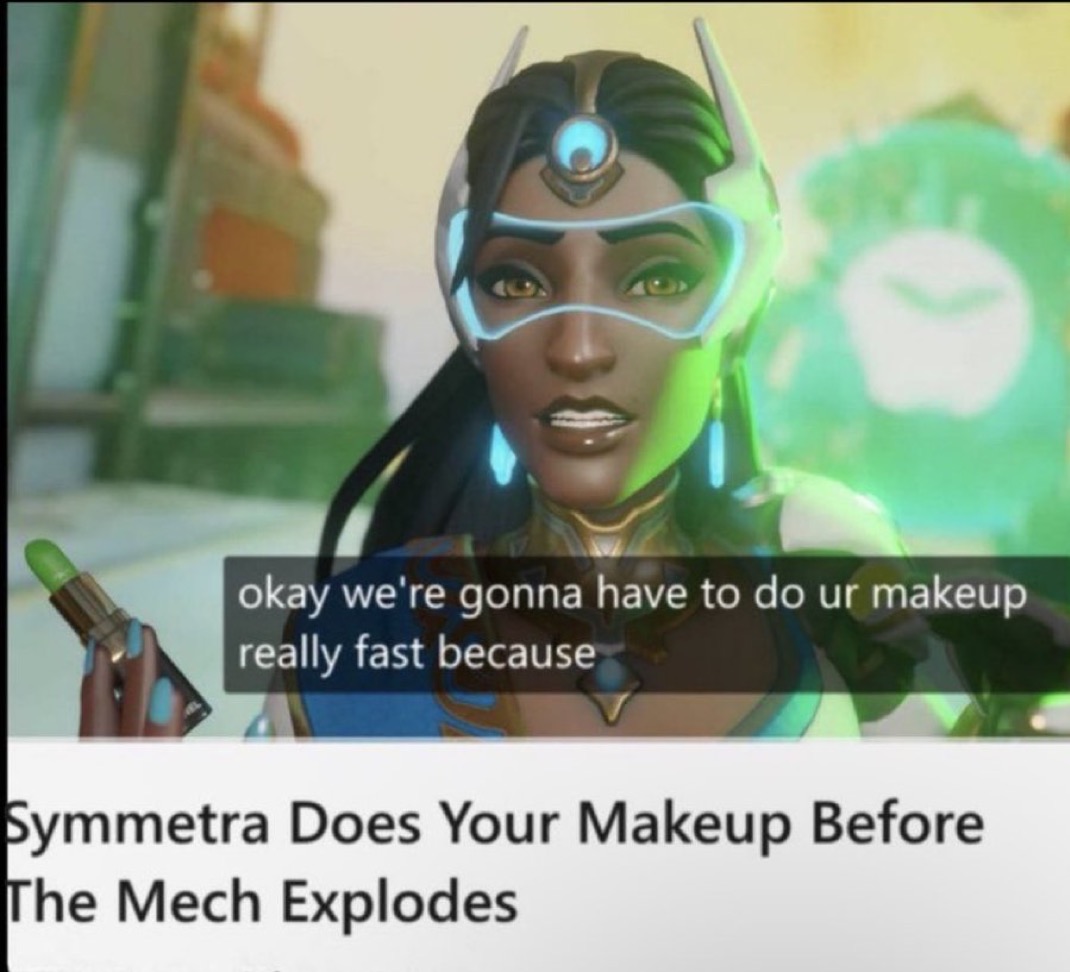 me making sure oomf looks pretty before we both get clipped in the play of the game replay