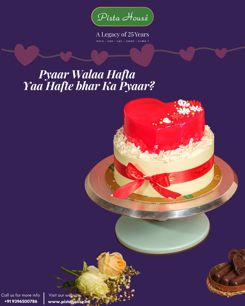 pistahousehyd's tweet image. Pyaar wala hafta ya hafte bhar ka pyaar? 💕
Decision aapka… Cake Pista House ka! 🎂✨”

📍 Visit your nearest Pista House
📞 Call: 9396500786
🌐 Order now: pistahouse.in
📲 Follow @pistahousehyd

#PistaHouse #Pistahousehyd #ValentinesWeek #LoveInHyderabad #CakeLove