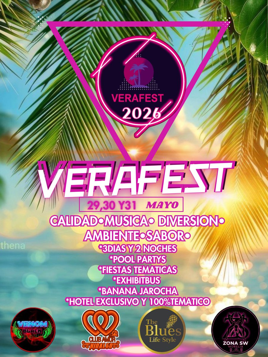 Verafest4's tweet photo. Este año tu puedes vivir esta gran experiencia!!
*Este es nuestro 5 año del VERAFEST 
Hotel 100%tematico!!
*Ambiente único 
*Un evento de calidad
*Aparta tu lugar.
Y vive un ambiente si igual a la orilla del mar!!
@THEBLUESLIFE 
@Netzayoficial1 https://t.co/kTUnQv5tZb