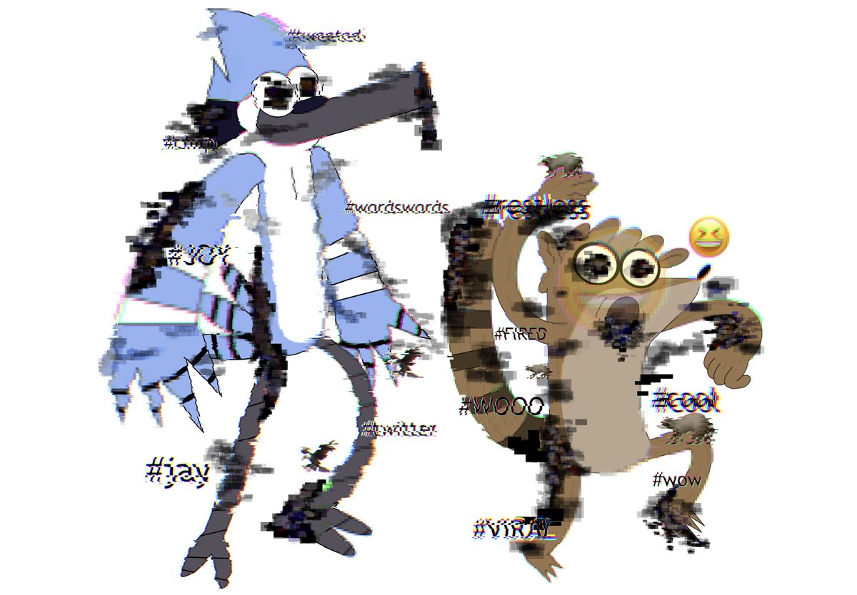 The corrupted slackers #pibbyapocalypse #regularshow #mordecaiandrigby