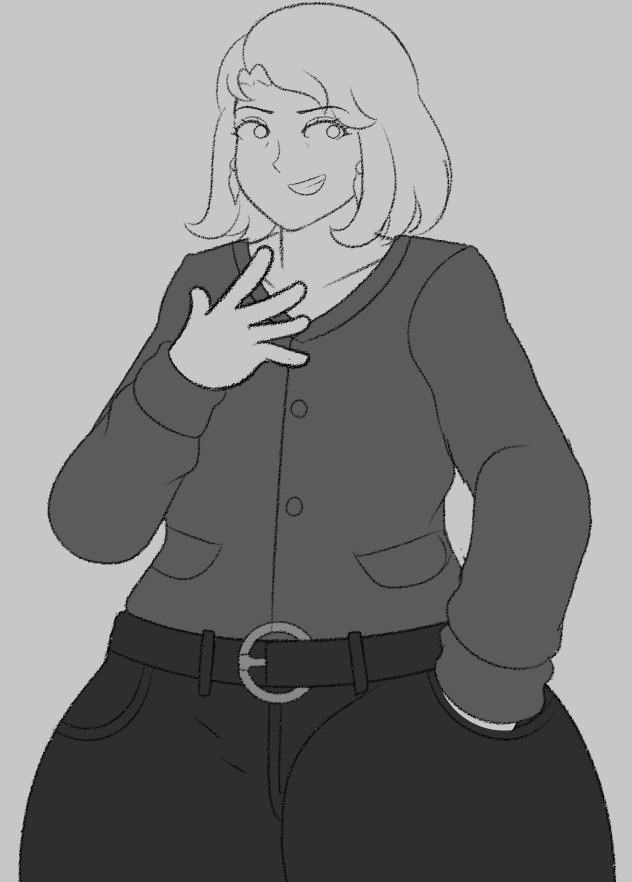 Have a concept sketch of Aki's mom from last year