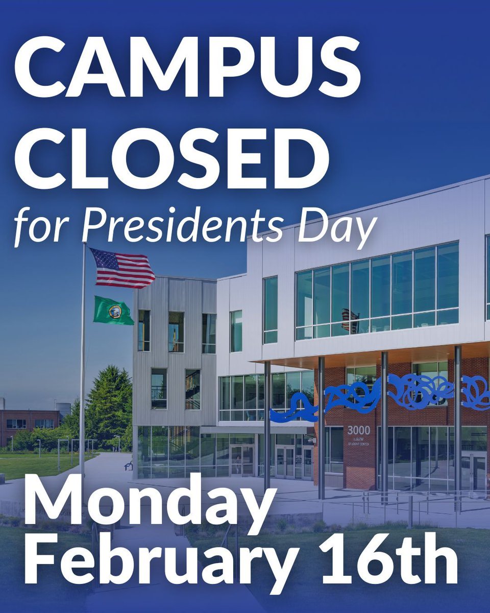 Grays Harbor College is closed on Monday, February 16 in observance of Presidents Day. There are no classes and offices will not be open. Classes will resume on Tuesday, February 17.