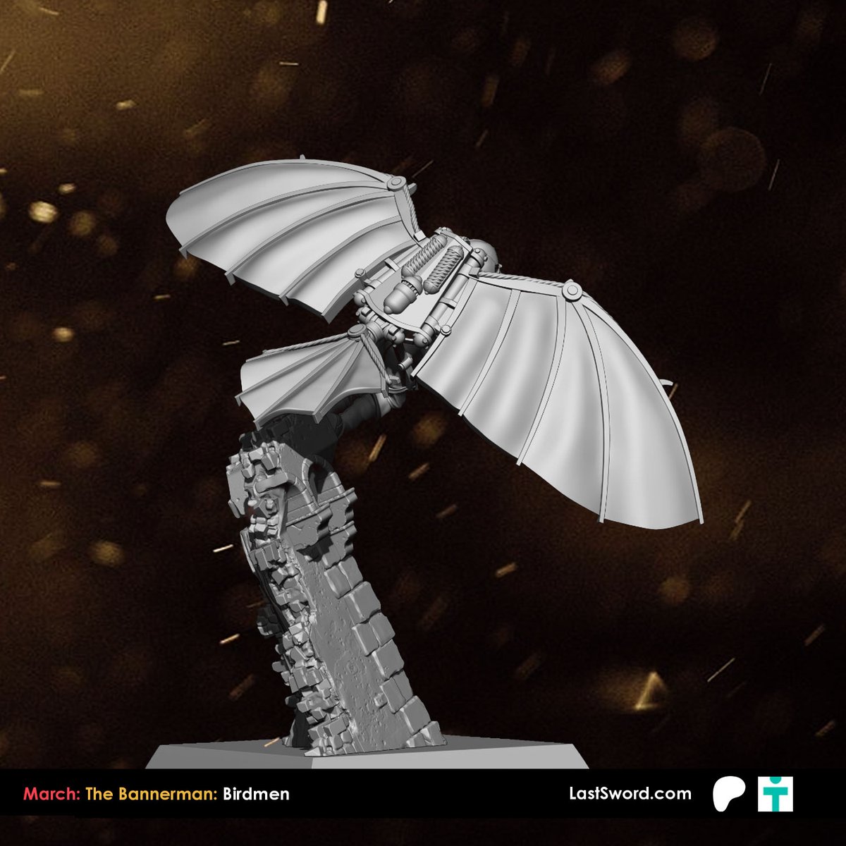LastSwordMinis's tweet image. (WIP) March Patreon: The Bannerman: Birdmen
Once the skies were mastered, a practical application of this new element had to be found.
-
#citiesofsigmar #dogsofwar #the9thage #warhammer #aos #3dprint #dnd  #lastswordminiatures