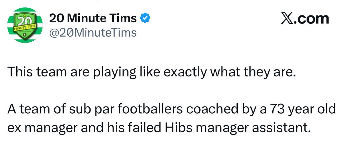 Oh Martin O’Neill and Shaun Maloney, 20 Minute Tims they are tories