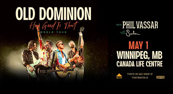 redbootlive's tweet image. Winnipeg, MB – Canada Life Centre 
Winnipeg, are you ready to party with @OldDominion? 🎸 Catch them live at @CanadaLifeCtr on May 1, 2026. It’s going to be a night of hits and great music! 

🎟️ ticketmaster.ca/event/1100632B…