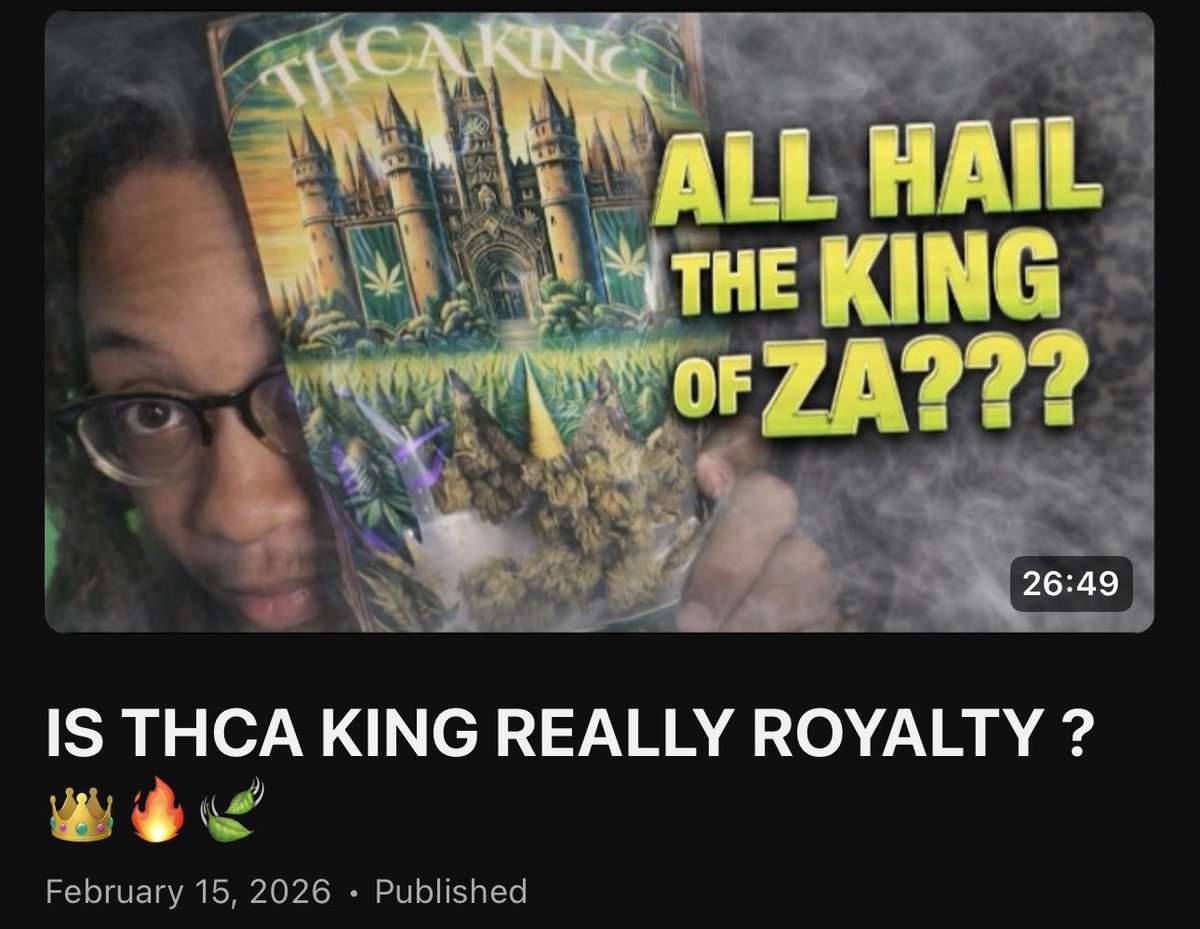 IS THCA KING REALLY ROYALTY ? 👑🔥🍃 youtu.be/6Br3NaLTZ9Y?si…