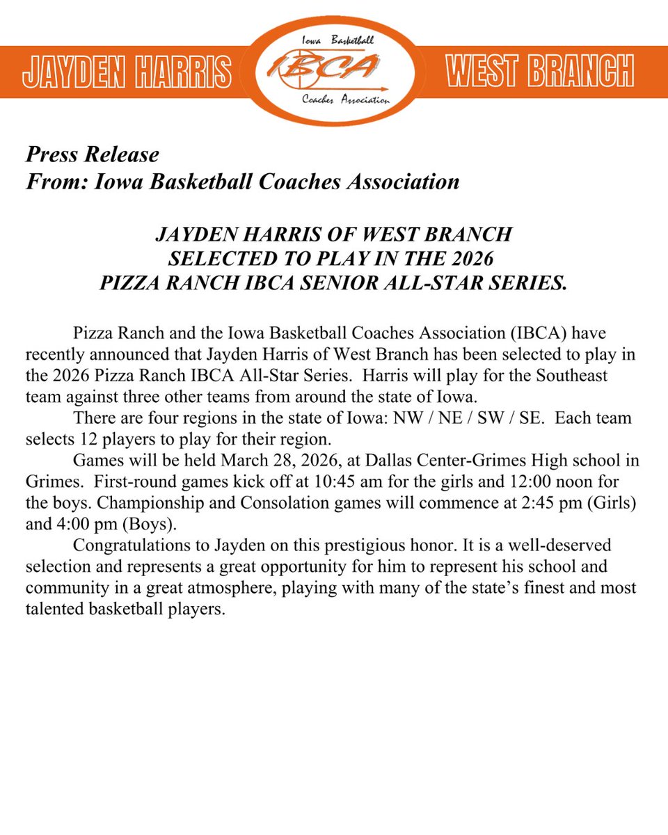 West Branch Boys Basketball tweet media