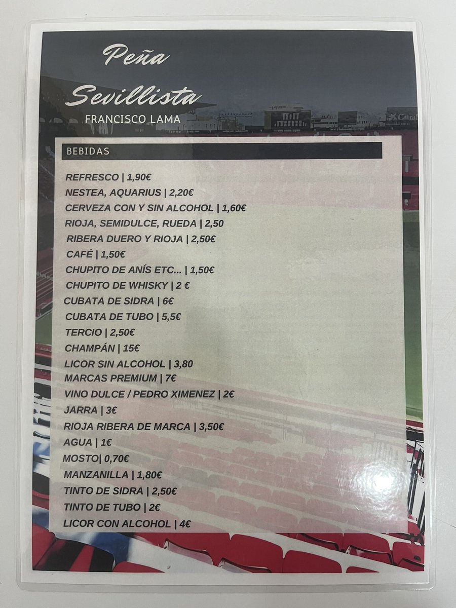 👉🏻Atención: Abrimos de nuevo la peña con nuevas tapas y bebidas… 
🛑Ven a disfrutar con las novedades que vamos a tener. 
💢Adjuntamos carta para que las veáis y más información de las novedades. 👇👇👇