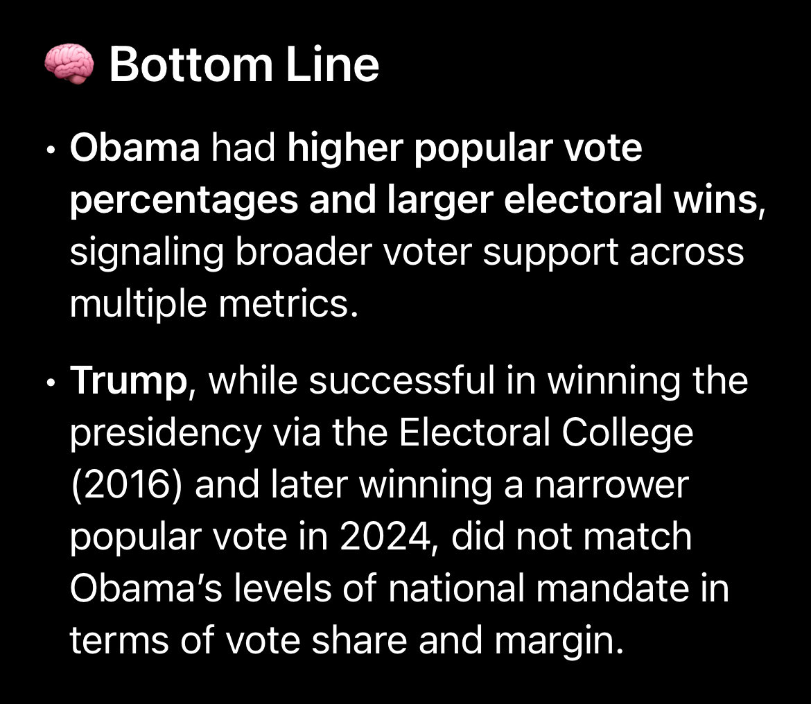 jambrones's tweet photo. @Angry_Staffer Obamas election wins both demonstrated more of a national unity than trumps. https://t.co/cDoJDSb7bb