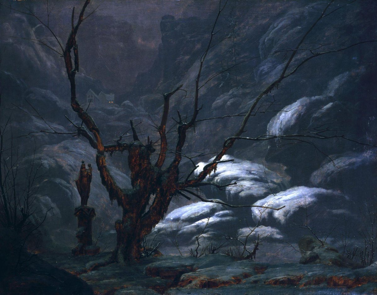 MenschOhneMusil's tweet photo. Carl Eduard #Blechen - Mountain gorge in the winter (1825). https://t.co/Z8ixA4m4QT