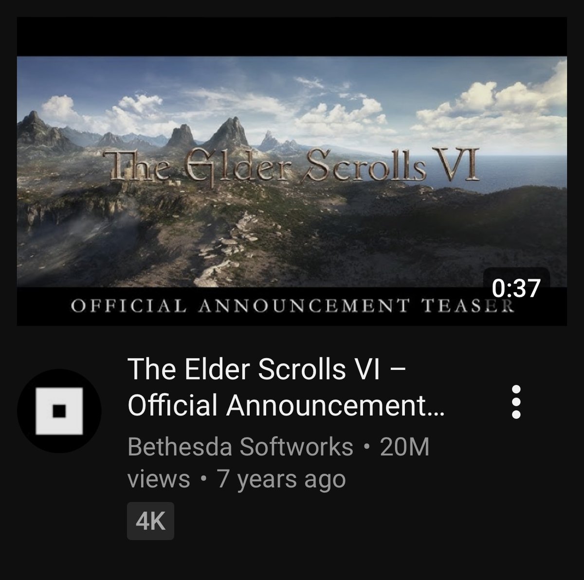 GTA 6 announcement: 2023
Release: 2026

Elder Scrolls 6 announcement: 2018
Release: unknown