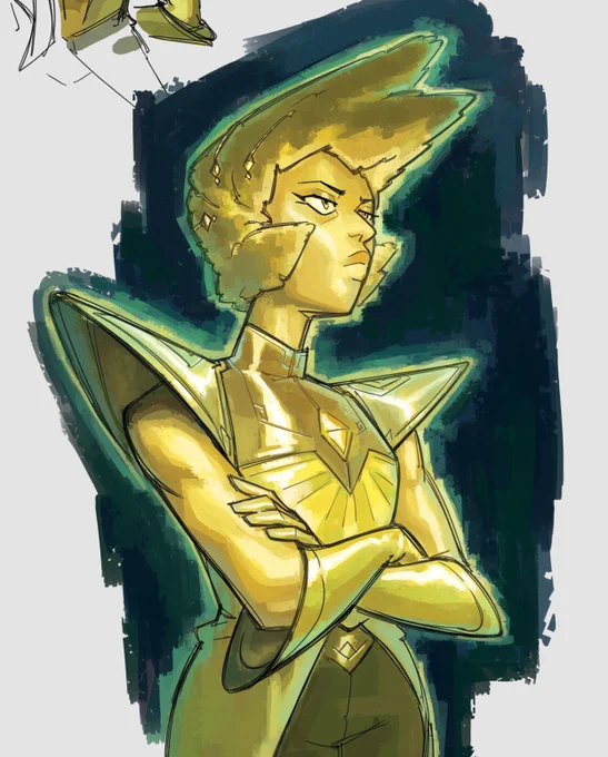 big yellow space woman