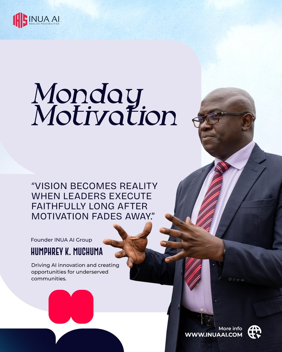 Motivation begins progress. Consistency finishes it. Lead your week with disciplined action.
#MondayMotivation #Leadership #Focus #Growth #RealizePossibilities #INUAAI