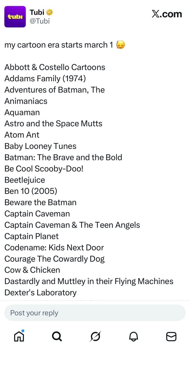 Sandman71's tweet photo. Hey @sundayjeff , lots of goodies coming to Tubi next month! A slew of Hanna-Barbera cartoons. https://t.co/twhCkniyKG
