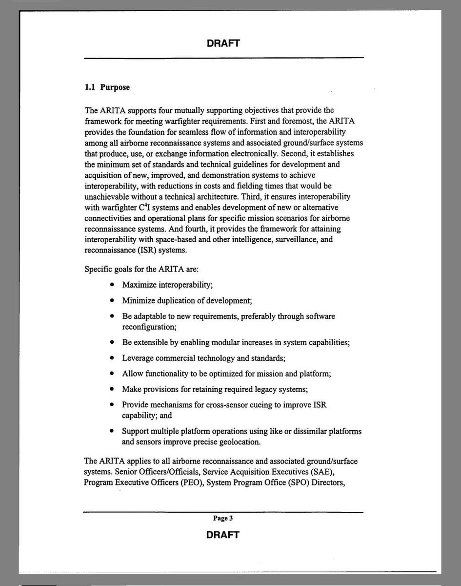 F_K_Factor's tweet photo. Airborne Reconnaissance Information Technical Architecture
1996

https://t.co/KsHHAowcyX

#DTICs 
#MASINT

ISR - Intelligence, Surveillance and Reconnaissance

Airborne Reconnaissance Information Technical Architecture (ARITA) https://t.co/zacclEh0ye