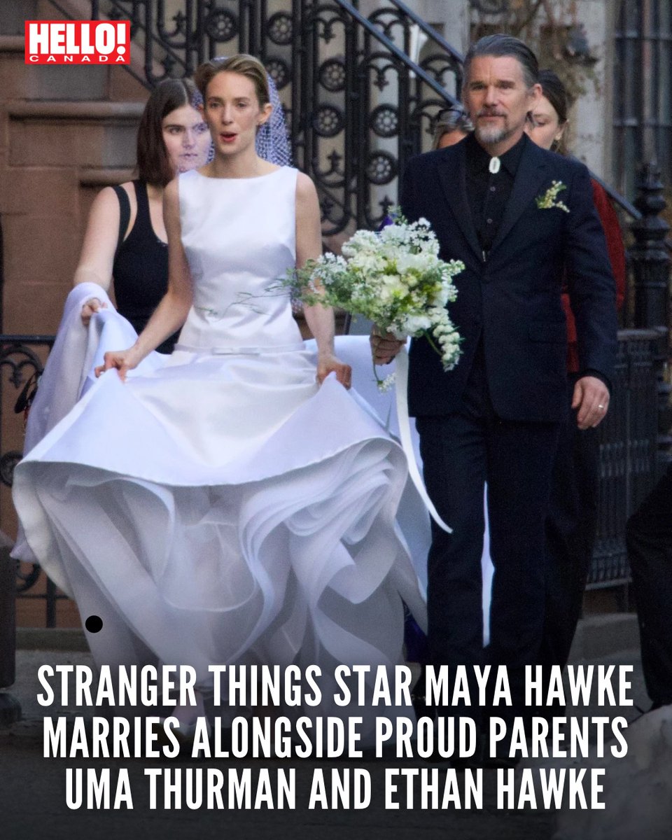 Stranger Things star Maya Hawke, who wed Christian Lee Hutson in a surprise ceremony in New York City over Valentine's weekend. Maya, 27, and her musician husband, 35, were supported by her famous parents, Uma Thurman and Ethan Hawke, as well as celebrity pals like her Canadian