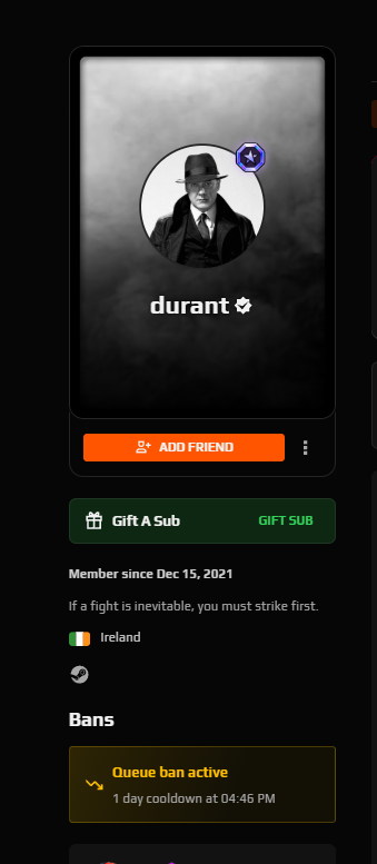Silrak7's tweet photo. first time in my faceit history all 4 of my teamates got banned :D https://t.co/TGDbTJmZFe https://t.co/w1QkgW9reP