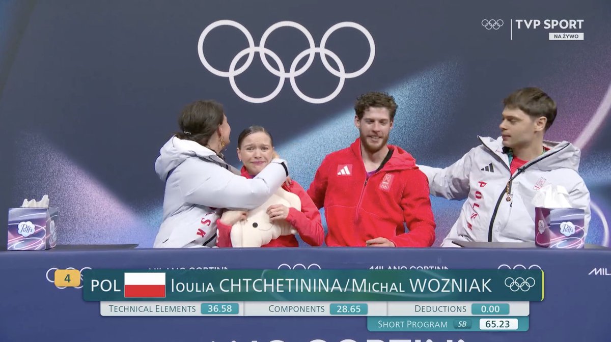 Łyżwiarstwo figurowe

Udany program krótki polskiej pary sportowej Michał Woźniak i Julia Szczecinina. Najlepszy wynik w sezonie - 65,23 i awans do programu dowolnego (TOP16).

#MilanoCortina2026