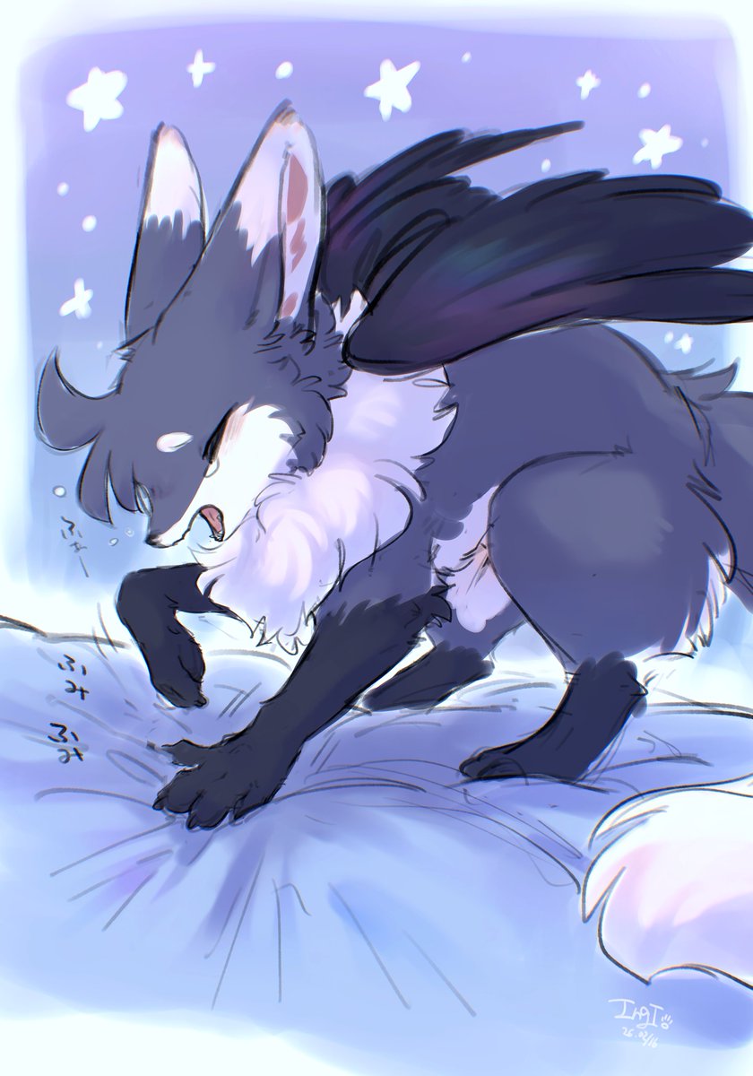 寝るとするか～💤 #ほぼ1日1陰狐 