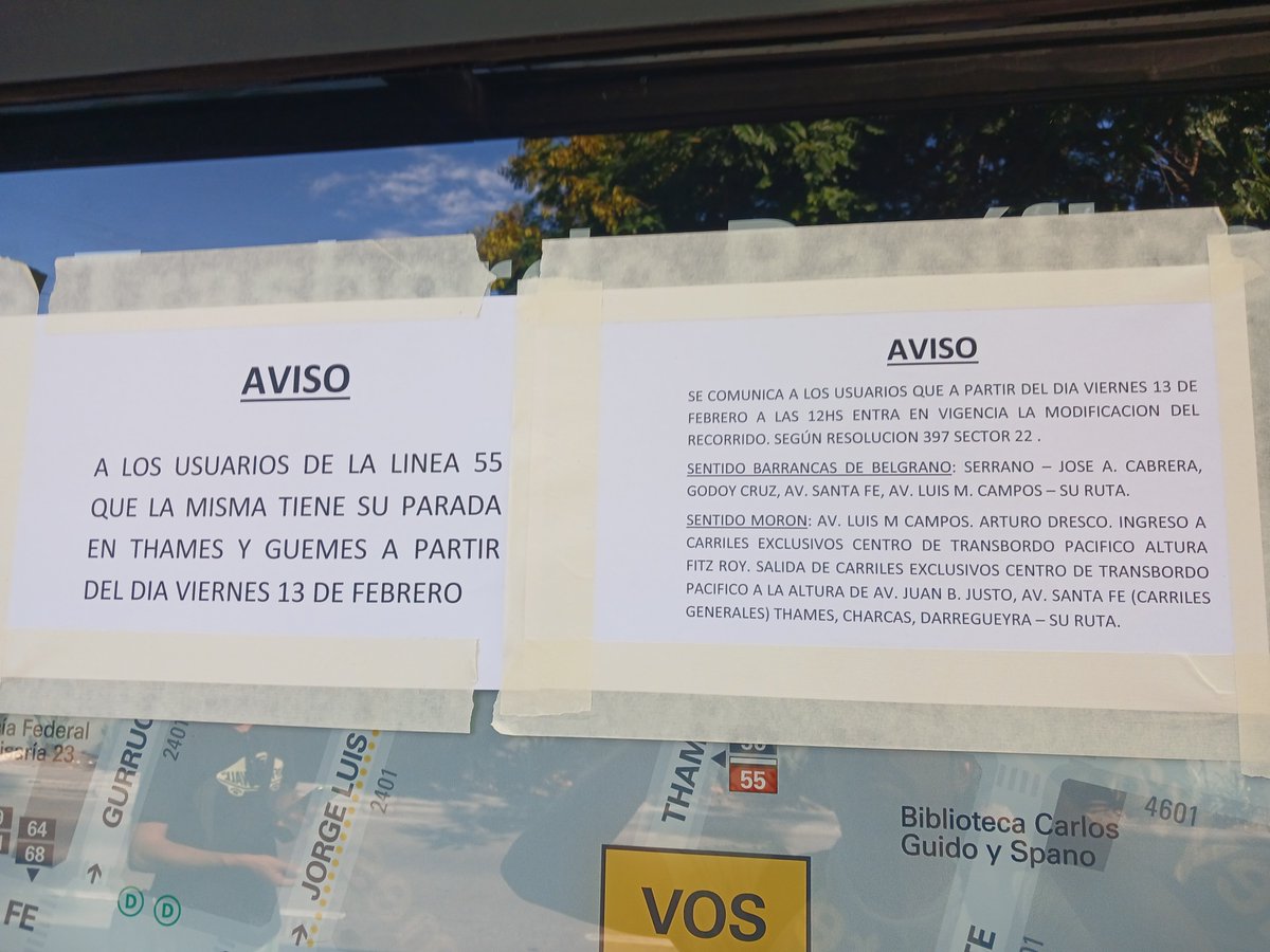 CiudadDeBondis's tweet photo. EL 55, AFUERA DE PLAZA ITALIA
Desde el Viernes 13/02, la #Linea55 cambia su recorrido en Palermo para agilizar tiempos.
Mano a Provincia abandona Plaza Italia e ira por fuera del #Metrobus y así doblar directo de Av. Santa Fe a Thames.
Mano a Barrancas irá derecho por Godoy Cruz https://t.co/m8kswm2TgC