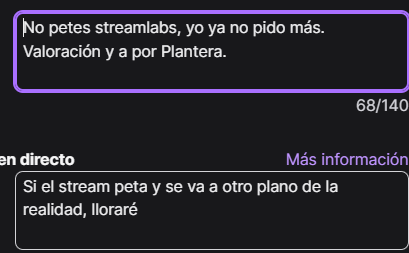 Estoy en stream para jugar a Valorant y Terraria, ayer el stream se perdió en el tiempo y 40 minutos existen pero no, así que la cosa viene fuerte (voy a llorar si los bits por segundo se van a Marte)

twitch.tv/dioxfestivo