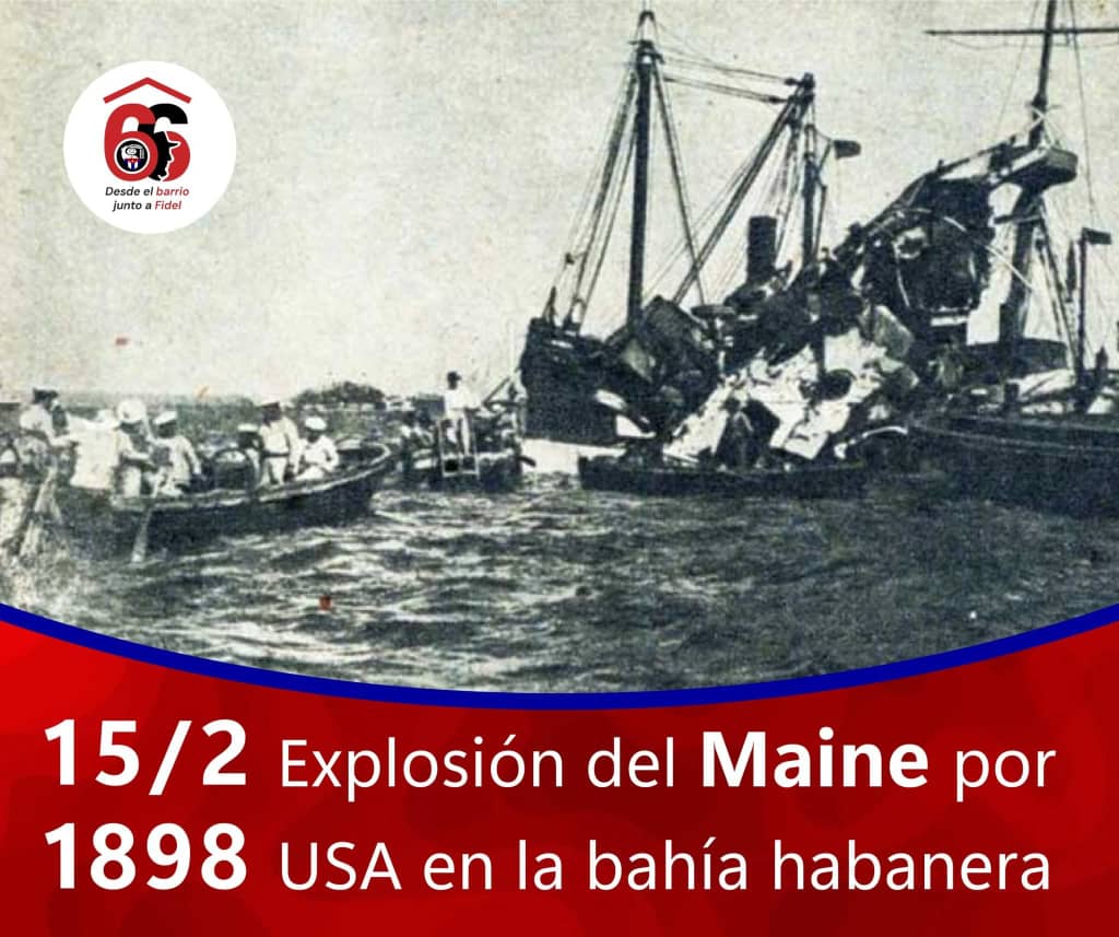 🤯🚢Hoy se cumplen 128 años de la explosión del Acorazado Maine, pretexto yanqui para la intervención imperialista a #Cuba.  

#CubaViveEnSuHistoria #CDRCuba