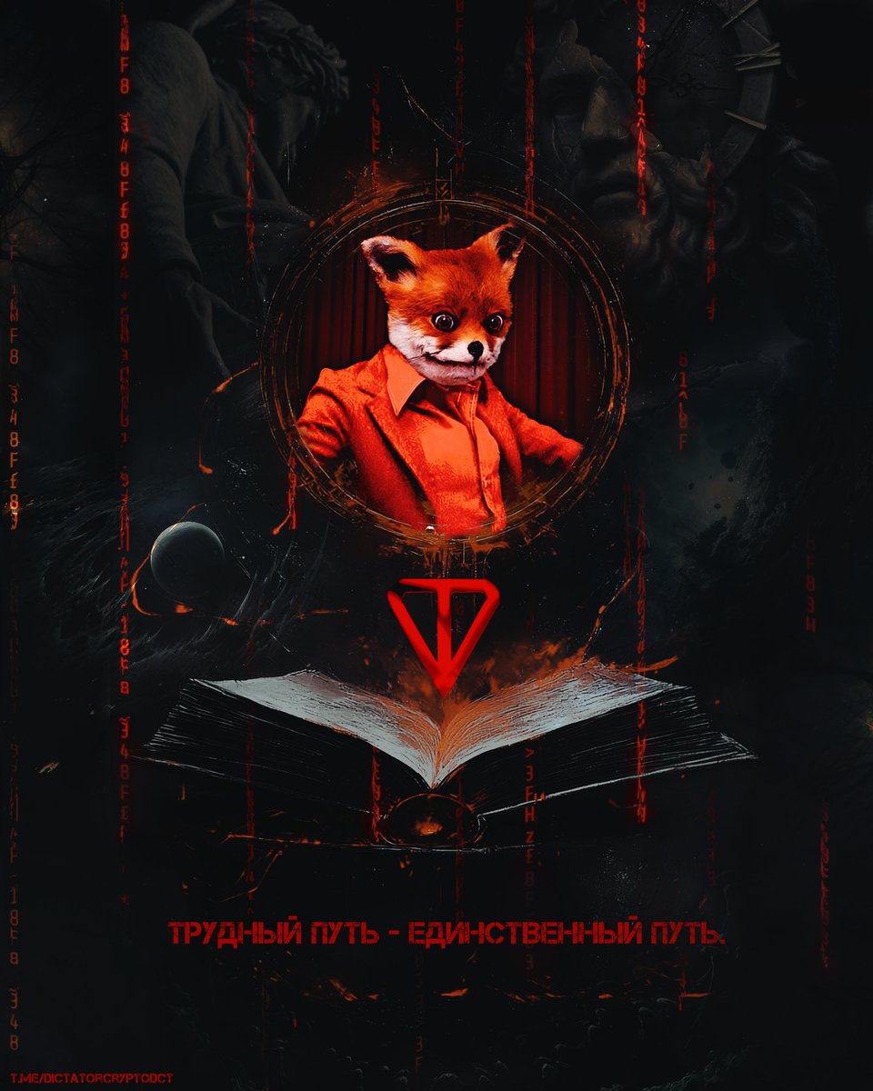 olstr77's tweet photo. 🩸It is important to recognize the influence that people can exert on the external world, but first one must exert influence on oneself.

Look deep within yourself to identify your weaknesses and destroy them completely.

This is done every day; it is a continuous struggle with oneself — this is how character is forged and tempered.

Therefore, there must be no room for degradation in your consciousness.

Your consciousness must be filled with outstanding examples from the lives of great people.

🩸Goals must be set beyond human capabilities, because what is impossible today will one day become ordinary — but this will be preceded by the labor of great people who not only endured external pressure, but deliberately applied pressure to themselves, for change occurs only under pressure.

🩸Pressure creates transformation.

🩸The influence of information on a person directly determines the quality of his life and the life of those around him.

🩸You are what you read.

@DictatorCrypt 
@ManuelStotz
@mcrown 
@stickers_tg 
@tonstrat 
@realDogsHouse 
@toncommunity
@ton_blockchain

#TheOpenNetwork #TonCoin #TON 
#UpdateFinancialSystem  #DictatorCrypto 
#TonBlockchain #TonSystem #tonstrat 
#TonFuture #DictatorCryptoLegion #DCT