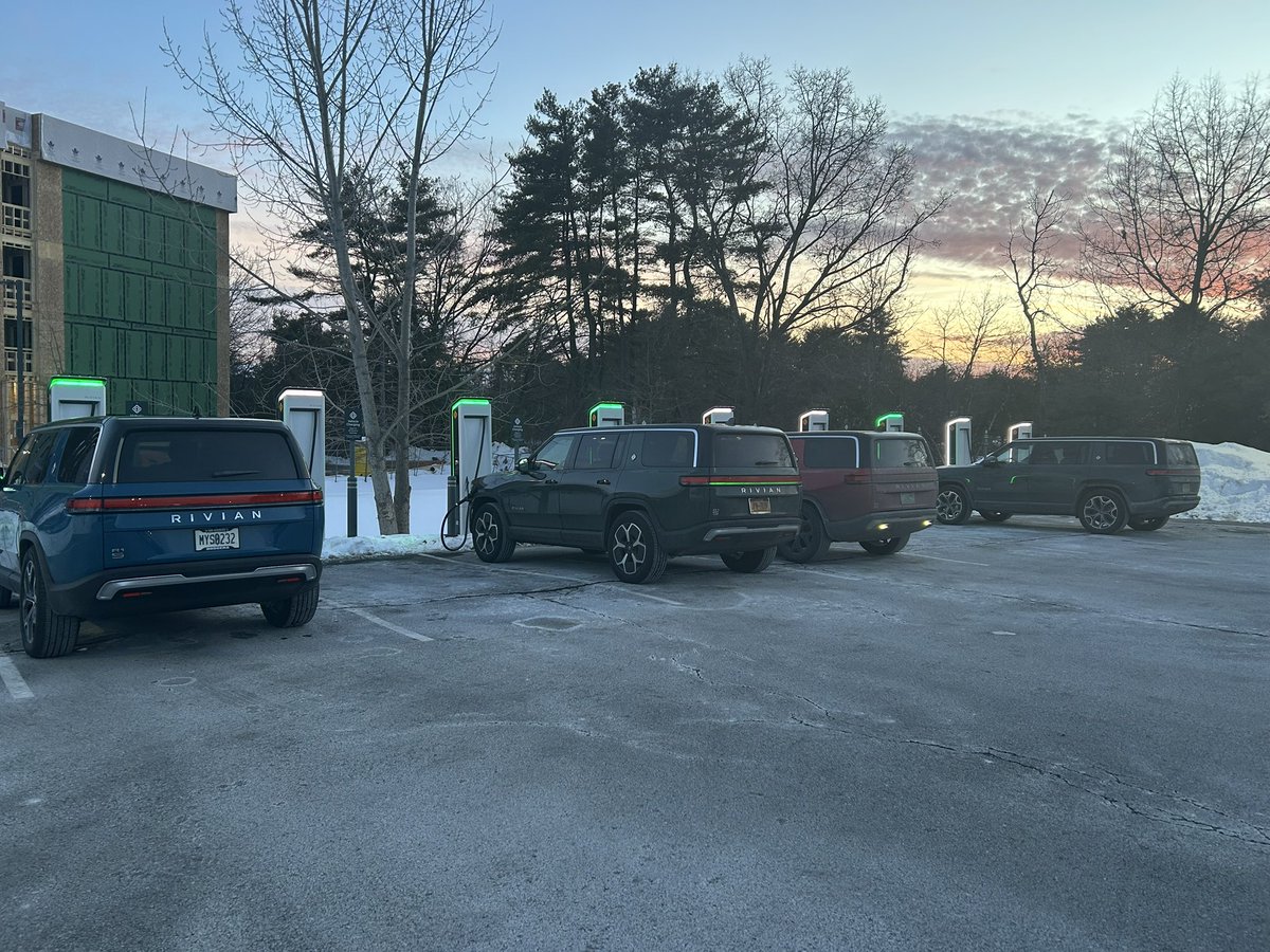 BMLucchesi's tweet photo. @Rivian Finally got to utilize some of the charging locations in the Northeast. R1S was amazing taking the family up to Montreal from Rhode Island and back for a hockey tournament this weekend. https://t.co/oWnhKoXdjc