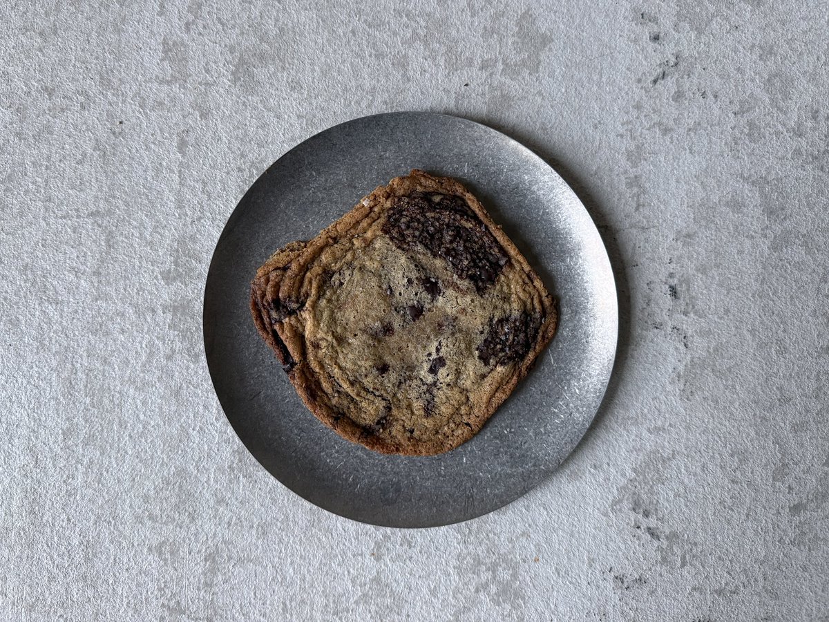 these are my salted brown butter 85% dark chocolate chunk cookies btw