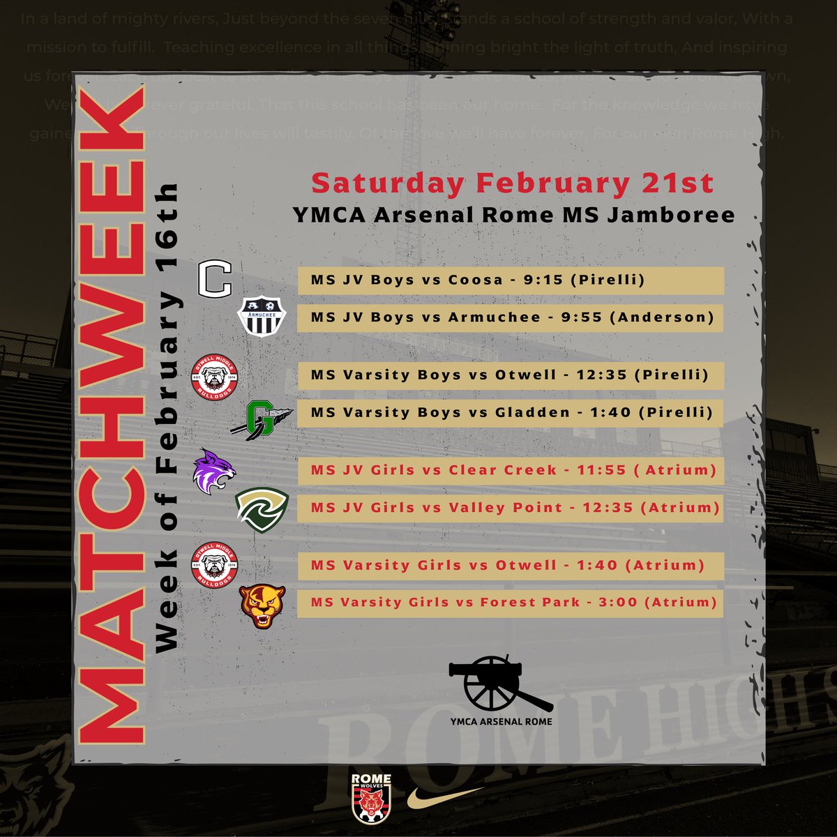 Rome Lady Wolves Soccer tweet media