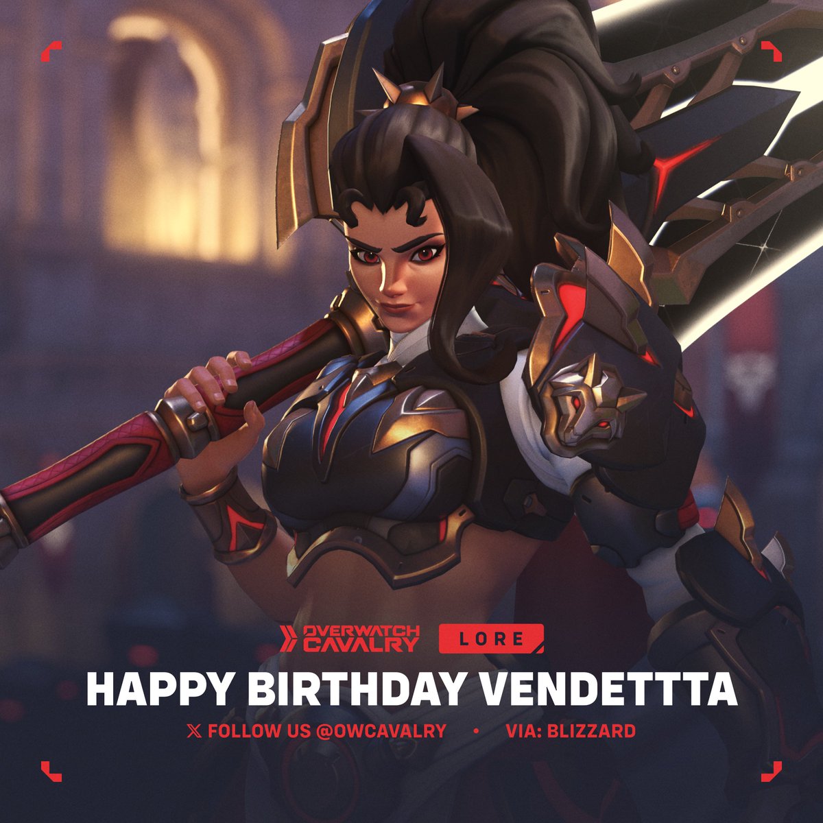 OWCavalry's tweet image. Happy Birthday to Vendetta, the new leader of Talon in #Overwatch 🐺
