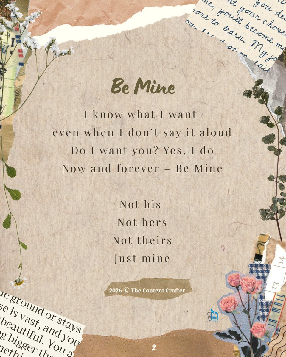 AYO_0309's tweet photo. My newest addition to the collection of stellar pieces 🧩 "Be Mine"

#thecontentcrafter #creativity #bemine  #Writing https://t.co/mH0WxI1Oyd