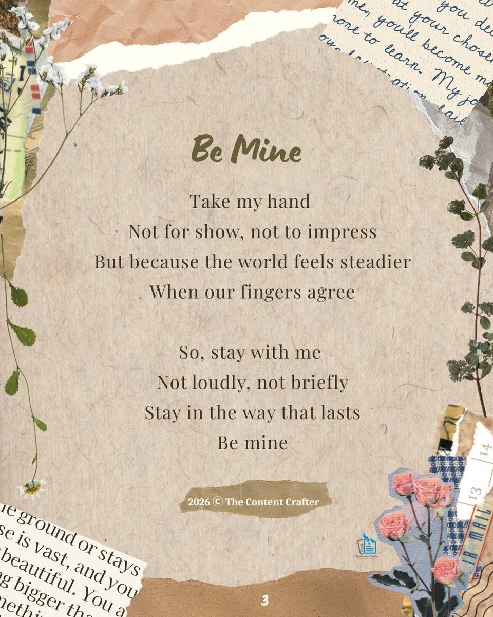 AYO_0309's tweet photo. My newest addition to the collection of stellar pieces 🧩 "Be Mine"

#thecontentcrafter #creativity #bemine  #Writing https://t.co/mH0WxI1Oyd