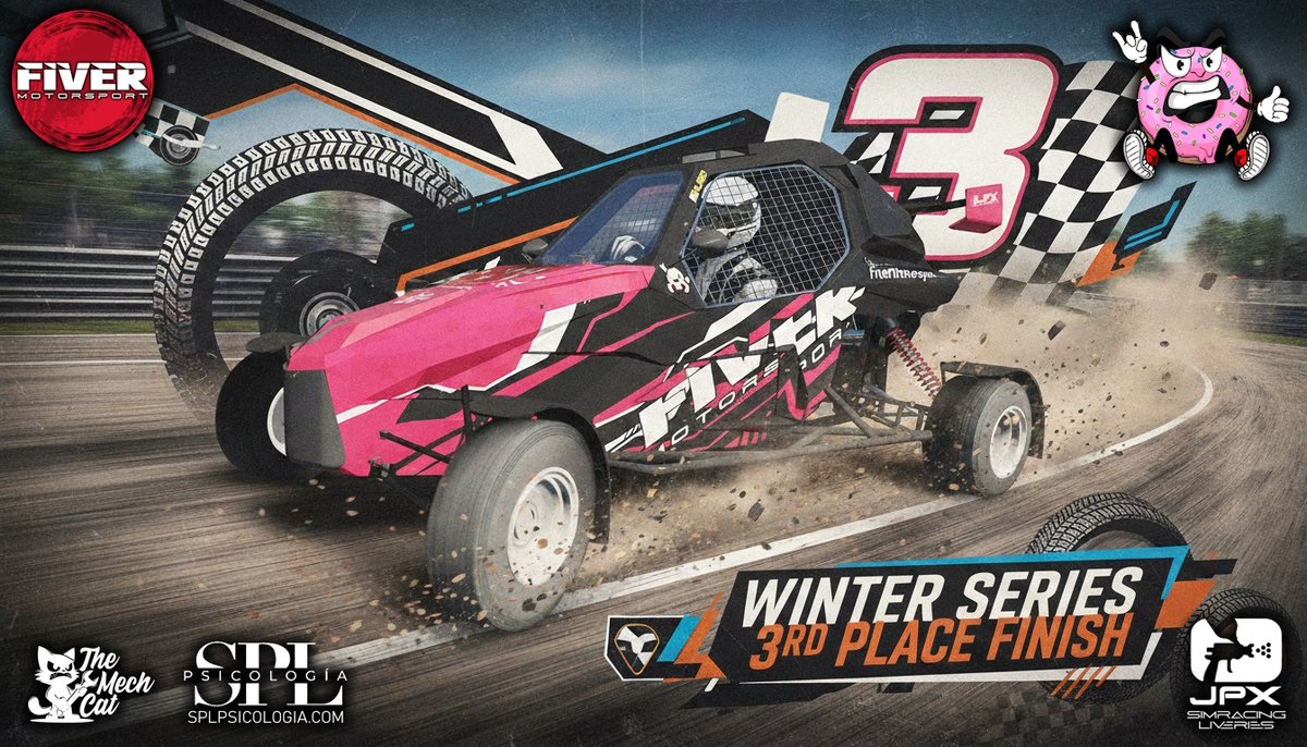 · RESULTADOS

· CNSAC Winter Series by <a href="/club_simracing/">Club Simracing</a> 
· Clasif. General Cat. Carcross

P3 Álvaro Diez (<a href="/alv10garcia/">Alvaro Diez</a>)

El patrón se sube al tercer escalón del podio en un gran campeonato, enhorabuena!

#GoFiver #TeamChocobollo
<a href="/TheMechCat/">The Mech Cat</a> <a href="/SalVATOre_PL/">Vatore 🍍</a>