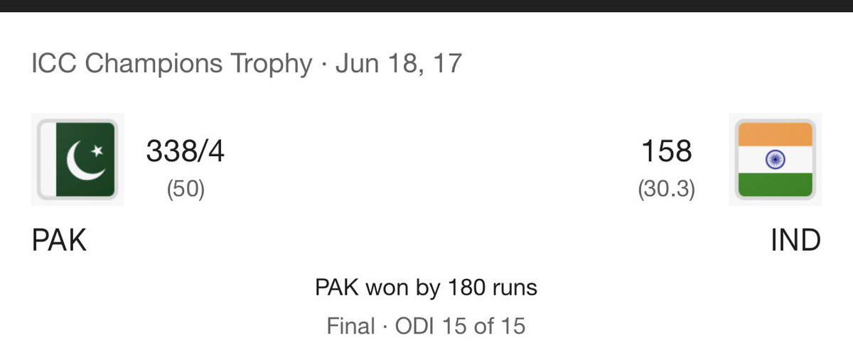 OfficalZeshan's tweet photo. @vikrantgupta73 @vikrantgupta73 right broadcaster surely lost lots of money when India was bowled out in 30 overs against Pakistan in champion trophy final. Whole time was home before 20 overs including Virat and Dhoni 😎
But Congrats for round game ! https://t.co/k9NxNTkwTc