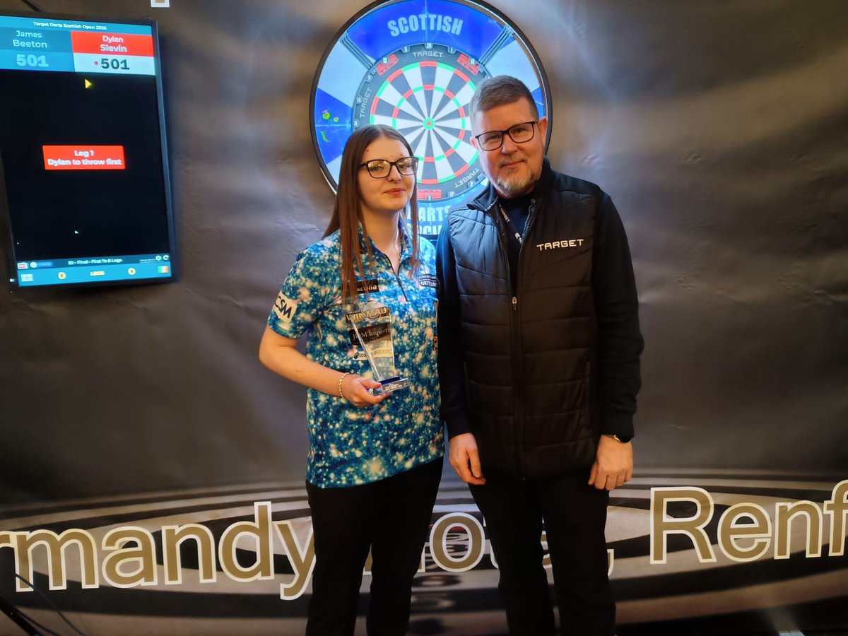 Arc9Sports's tweet photo. Irish youth star Rebecca Allen wins The Womens 2026 Target Scottish Open beating Scotland Lorraine Hyde. #Darts https://t.co/b9veMokaWq https://t.co/mU6PxTm925