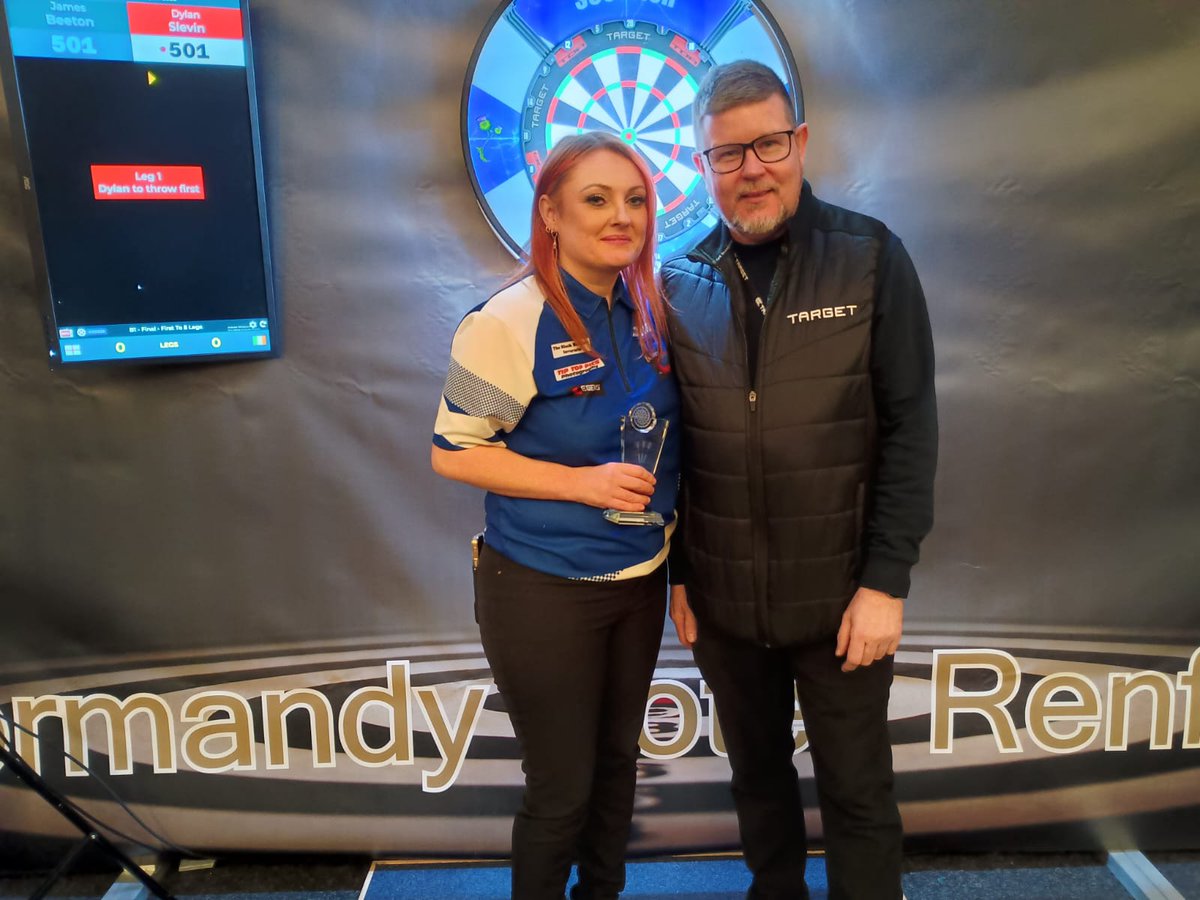 Arc9Sports's tweet photo. Irish youth star Rebecca Allen wins The Womens 2026 Target Scottish Open beating Scotland Lorraine Hyde. #Darts https://t.co/b9veMokaWq https://t.co/mU6PxTm925