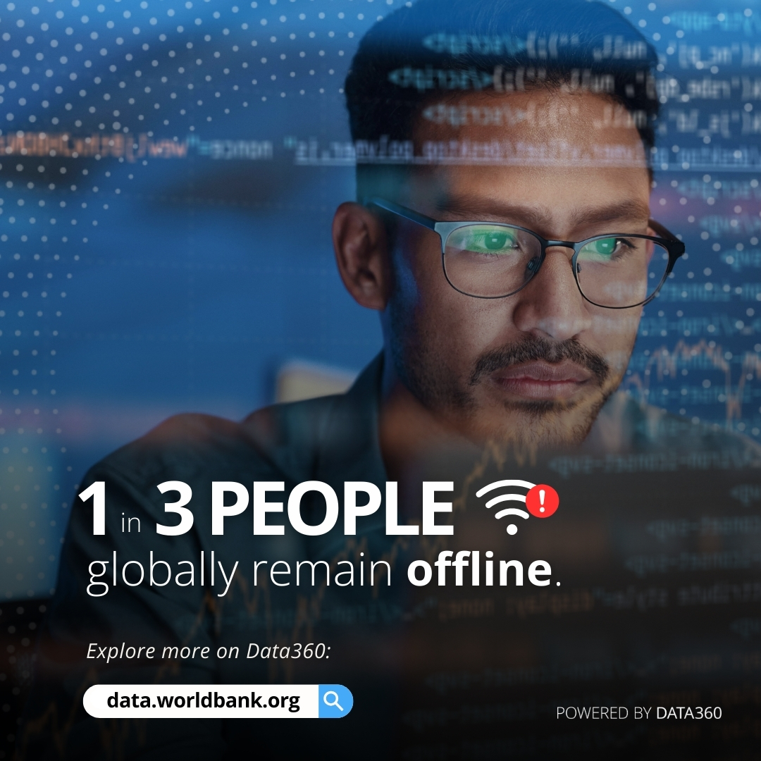 worldbankdata's tweet photo. A thriving digital economy starts with equal access.

#Data360 brings together indicators on connectivity, digital infrastructure, and inclusion, supporting efforts to close the global digital divide.

Explore the data: https://t.co/vIvRn6FpwP | #DataMeetsDevelopment https://t.co/H8cKn28PrL