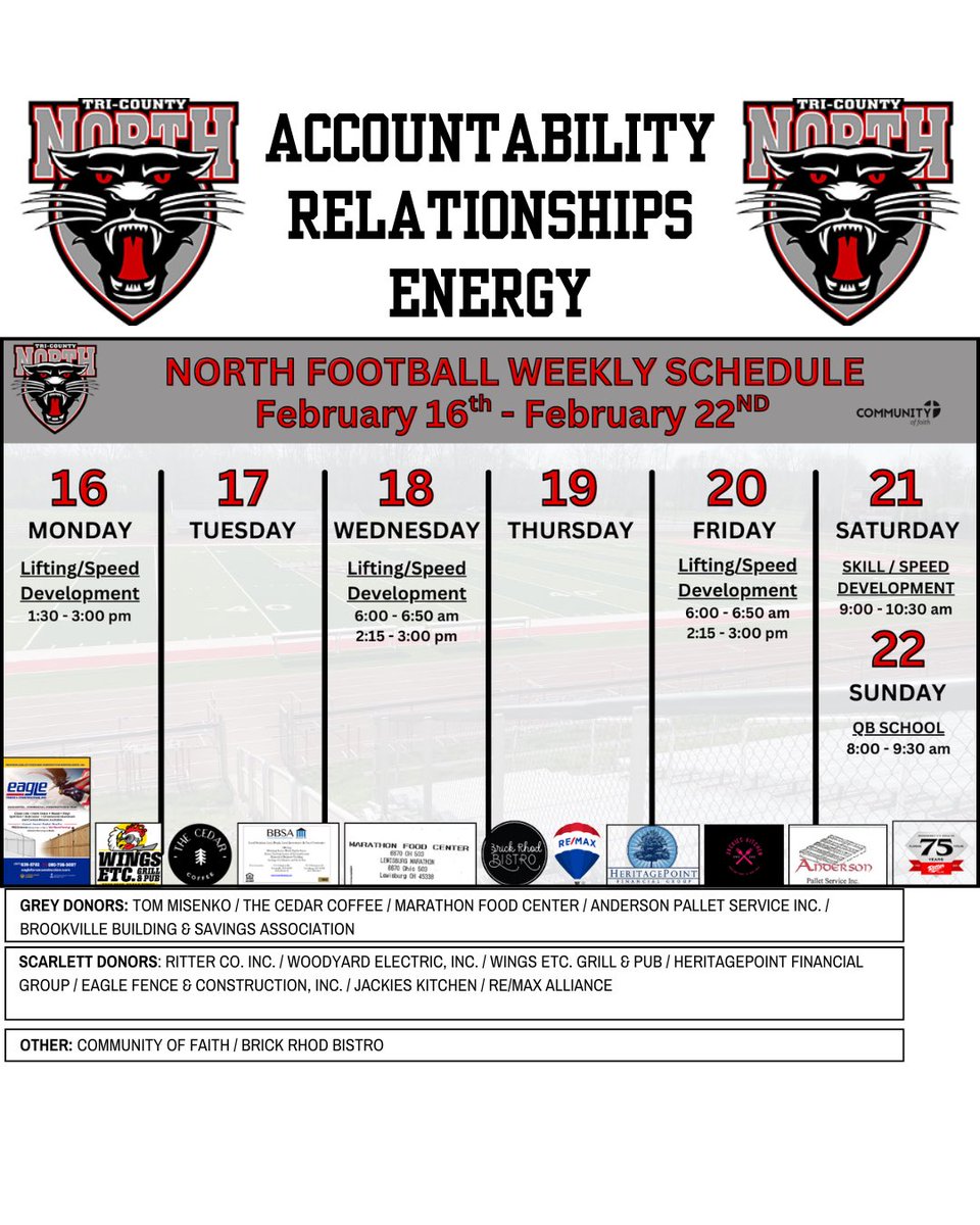 Tri-County North Football tweet media