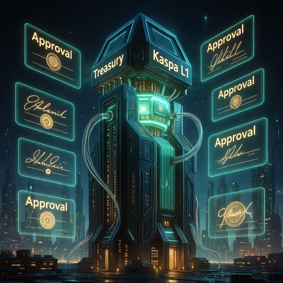AprendizMeme's tweet photo. Imagine on $Kaspa:
• Script-encoded spending rules
• Multi-signature thresholds
• Time-delayed execution
• Emergency fallback logic
• Deterministic treasury control
Governance backed by code.
#Kaspa #DAO #Silverscript https://t.co/wwCFUBsDgJ