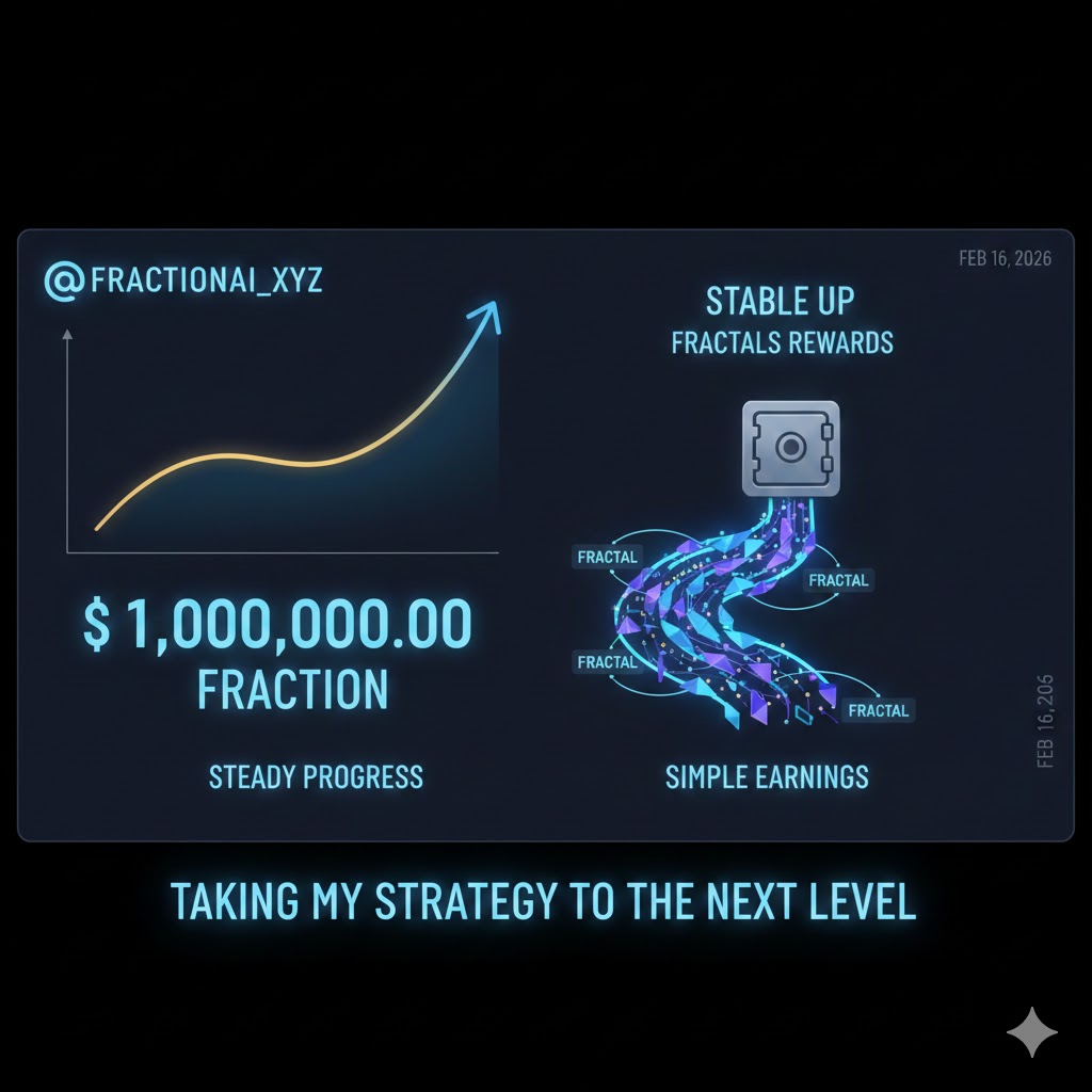 Watching my balance grow with <a href="/FractionAI_xyz/">Fraction AI</a>.

By using Stable Up, I turned quiet capital into a stream of Fractals rewards.

No more wasted potential. Just steady progress and simple earnings.

Taking my strategy to the next level