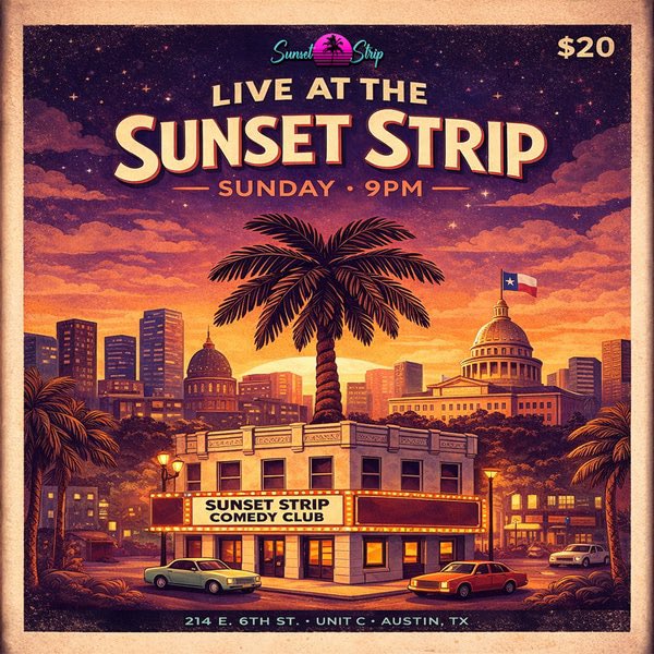 Sunset Strip Comedy Austin tweet media