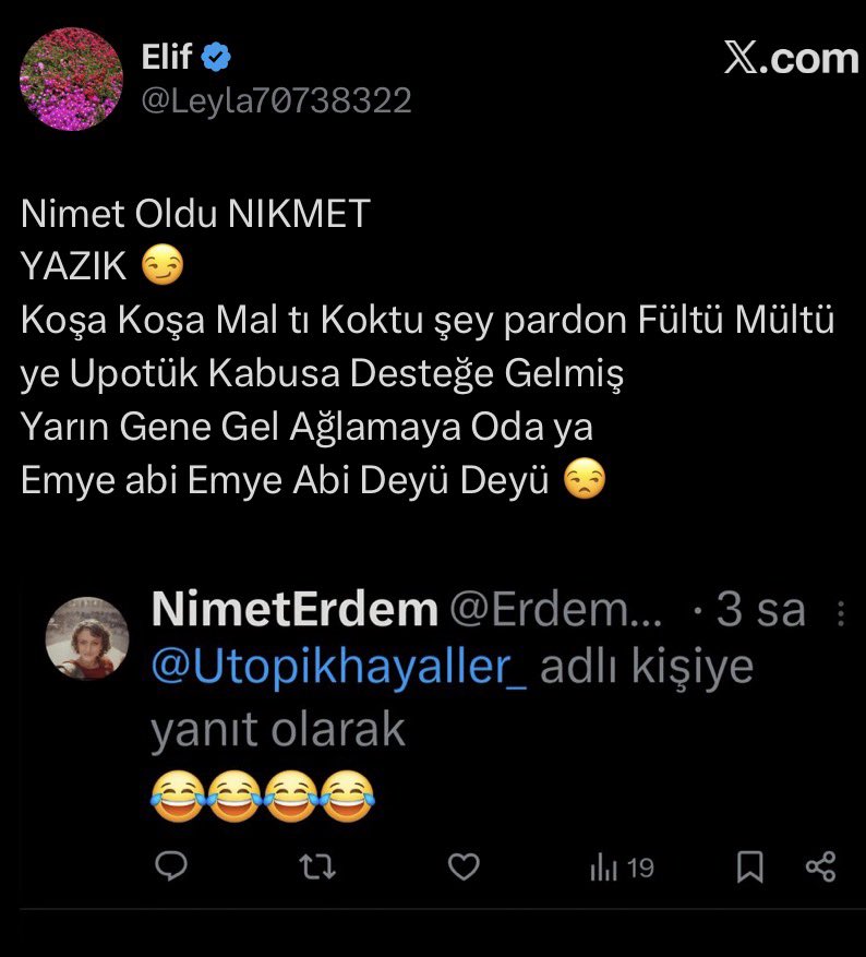 ErdemN13's tweet photo. Rabbim sen büyüksün ismi sende  bu kadını öyle bir ağlat ki bizim ağlamalarımız hiç kalsın Amin🤲…  @Leyla70738322  Haydi Amin de çakal… https://t.co/1zxIcMWEbr