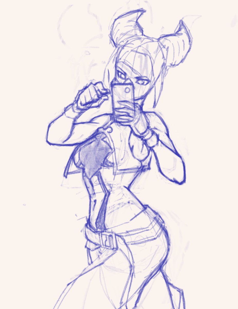 Juri sketch form Street Fighter 6.