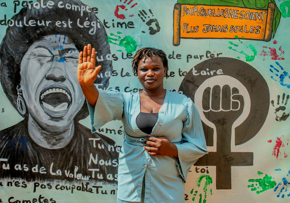 nadyDoum's tweet photo. Vendredi 13 février 2026, dévoilement de la fresque murale de la LTDF, un mur de résistance et un message fort contre les violences faites aux femmes et aux filles.
Ligue Tchadienne des Droits des Femmes
#stop
#droitsdesfemmes
#sororite
#engagement
#stopviolenceagainstwomen https://t.co/bP2MgZ7FqU