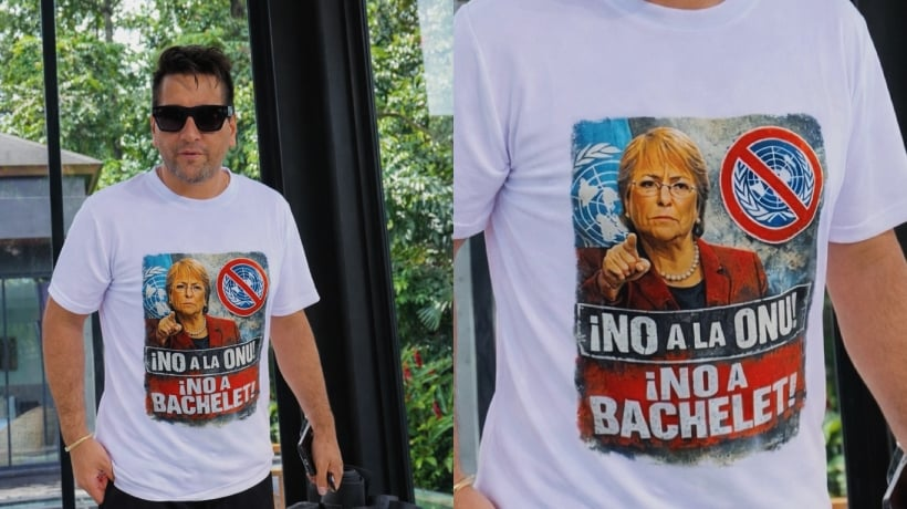 Que buena polera la de Javier <a href="/JavierOlivares/">Javier Olivares A</a> . Yo lo apoyo, ¿quién más está conmigo y con Javier? #NoALaONU #NOABachelet que estos #s sean TT.