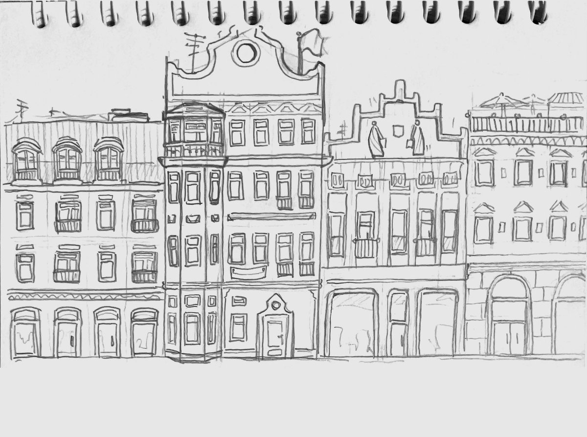 I love doodling random architecture facades