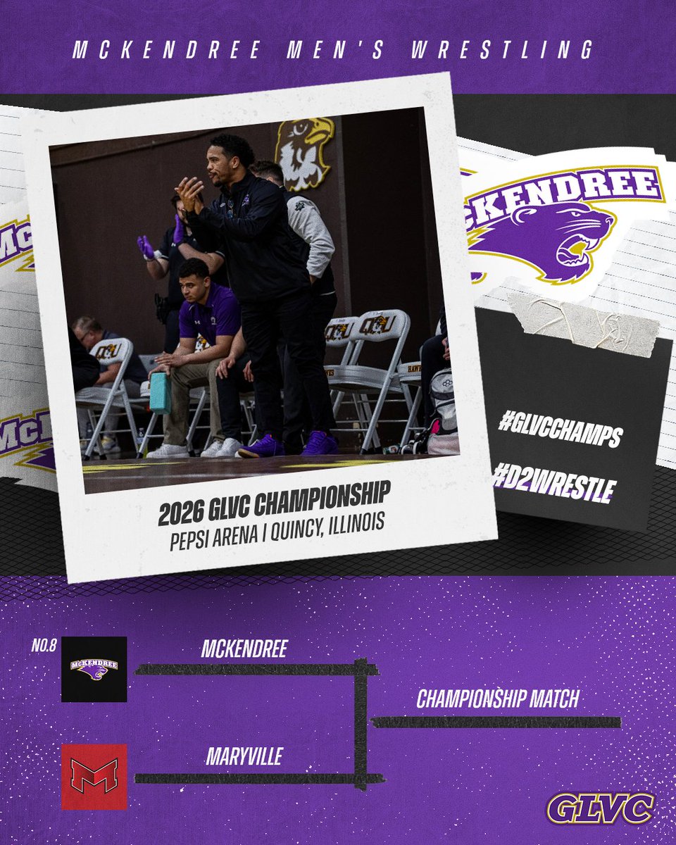 McKBearcats's tweet photo. ONWARDS TO THE TITLE BOUT for No.8/#1 Seed Men's @McKWrestling with the Bearcats facing the Saints after the 3rd and 5th Place Duals!
๐๐๐บ https://t.co/WC7YooaGcd
#BearcatsUnleashed #GLVCwrestle #D2wrestle https://t.co/6J55EyDjav